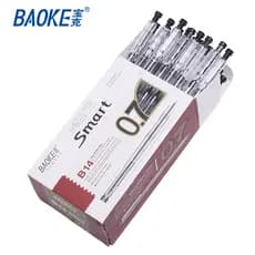 Baoke B14 Push Tipo Caneta Esferográfica 0.7mm Recarga Universal Haste Transparente Caneta Esferográfica Oleosa 48 pçs/c
