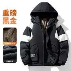 Jaqueta acolchoada masculina inverno novo estilo na moda bonito solto estilo Hong Kong jaqueta plus Size mais gordura Ca