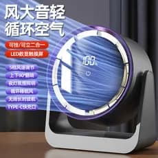 Ventilador de mesa 2025 Novo estilo Ventilador pequeno Escritório Desktop Ventilador elétrico silencioso Dormitório de c