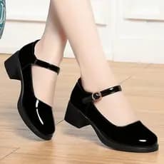 Uma palavra fivela cinta Mary Jane sapatos femininos 2026 novo estilo primavera outono salto alto moda All-match francês