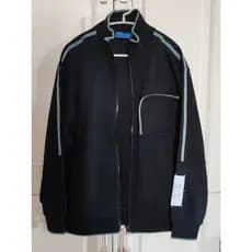 Meijia jaqueta masculina primavera outono gola alta contraste cor reta malha jaqueta masculina Casual Cardigan jaqueta