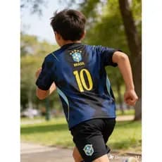 Conjunto de futebol Juvenil Infantil Unissex Camiseta e Shorts