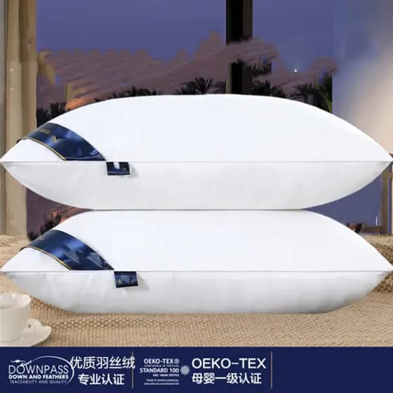 Hotel mesmo estilo travesseiro proteção Cervical travesseiro Unisex macio travesseiro pena seda algodão lavável ajuda a