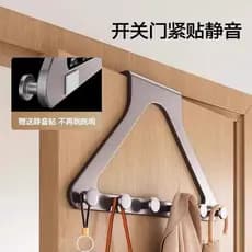 Douyin gancho triangular de venda quente atrás da porta sem perfuração entrada parede entrada quarto banheiro cabide cas