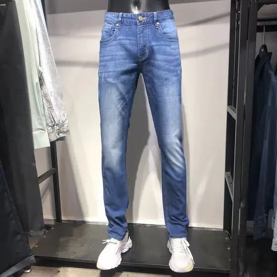 Marca roupas masculinas Jck Jns primavera novo estilo Jeans masculino pequeno em linha reta Casual calças masculinas est