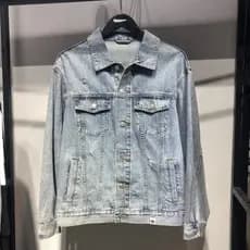 Marca roupas masculinas Jck Jns primavera novo estilo ligeiramente fino-ajuste masculino azul claro juventude topo Denim