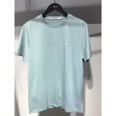 Marca masculina Jck Jns2025 verão novo estilo fino luz verde camisa de fundo masculina meia manga puro algodão manga cur