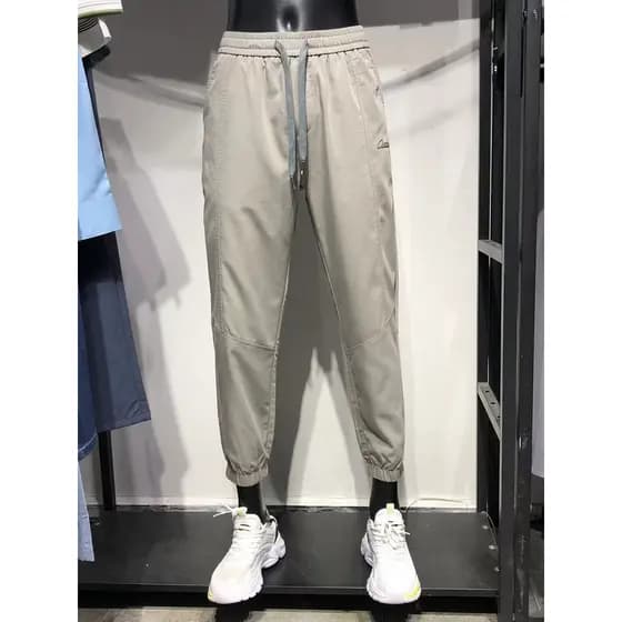 Marca masculina Jck Jns moletom Casual cáqui tornozelo comprimento calças soltas cordão moletom fino