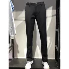 Marca roupas masculinas Jck Jns outono inverno preto versão líquida ligeiramente magro-ajuste pés pequenos calças elásti