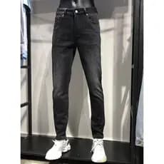 Marca roupas masculinas Jck Jns outono inverno grosso ligeiramente fino-ajuste pés pequenos meados de cintura estirament