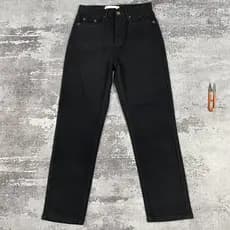 Preto cigarro reto Jeans feminino novo estilo primavera outono inverno mais veludo cintura alta mais magro olhar sete-oi