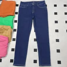 Comércio exterior cauda ordem cintura alta mais veludo engrossado calças femininas inverno pequeno Jeans retos estiramen