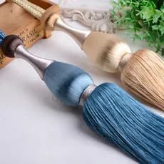 Um par conjunto moderno simples cortina cinta gravata corda pendurado bola cortina acessórios jóias borla gancho pendura