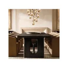 Mesa de jantar americana RH, mesa de jantar para sala de estar, madeira sólida, retangular, retrô, mesa de conferência,