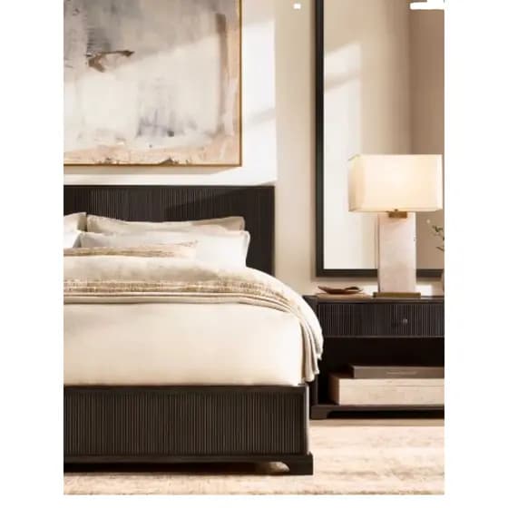 RH American Original Single Export American Cama de Madeira Maciça Francês Retro Preto Cama de Casal Cama Mestre de Carv