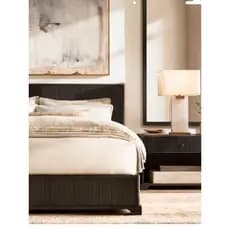 RH American Original Single Export American Cama de Madeira Maciça Francês Retro Preto Cama de Casal Cama Mestre de Carv