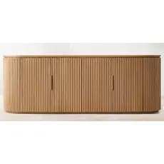 RH Armário de TV de madeira maciça americano Baron Console de mídia de 4 portas Francês Retro Armário lateral de jantar