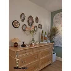 Luz americana luxo madeira maciça 6 gavetas armário gaveta quarto jantar armário lateral francês Retro