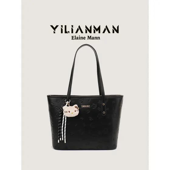 Eleman bolsa feminina nicho Original cor sólida High-End dos desenhos animados impresso sacola 2026 novo estilo de um om