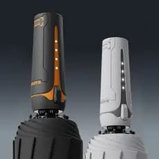 Guarda-chuva dobrável automático cibernético, tempestade de chuva masculina, grande, reforçado, espessado, resistente ao
