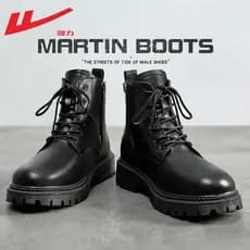 Puxar para trás Martin botas masculinas 2025 novos sapatos masculinos estilo britânico botas gerais botas curtas