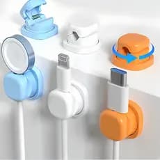 Suporte magnético para cabo de dados, organizador de cabos de mesa sob a mesa, fivela de cabo de carregamento de celular