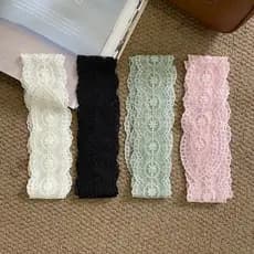 Renda francesa pequena faixa de cabelo longo lenço de seda feminino primavera outono cachecol Streamer gravata saco grav