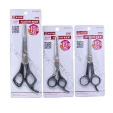 Tesoura de reparo de cabelo de beleza japonesa, corte de cabelo, corte plano, corte de dentes, tesoura de desbaste