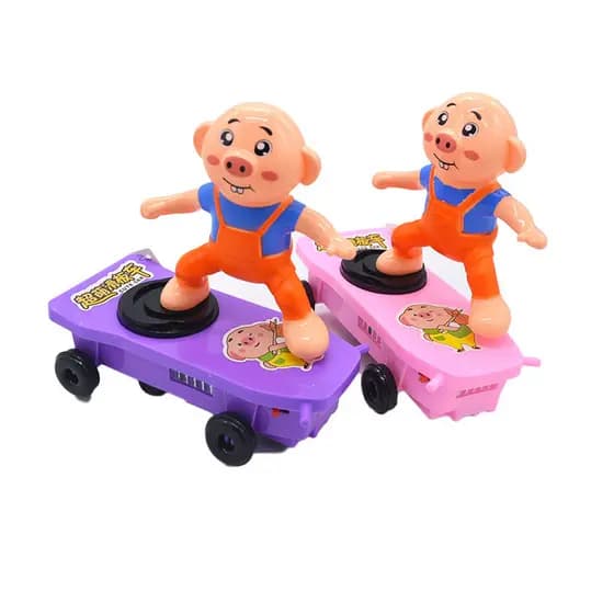 777-84 brinquedo de Scooter elétrico infantil com iluminação musical porco bonito dublê skate brinquedos infantis