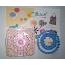 Dispositivo de tricô de lã flor Net sala criativo dispositivo tricô lã DIY prático tricô ferramenta auxiliar