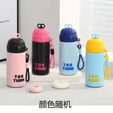 Copo térmico de cor sólida fresco novo estilo meninas copo de corpo reto copo de água estudante copo térmico de aço inox