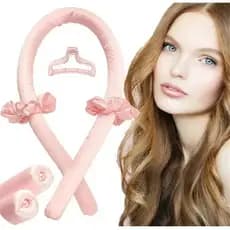 Preguiçoso sono espuma esponja modelador de cabelo onda grande conjunto de laço de cabelo sem calor conjunto de ferro de