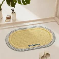 Simples fresco diatomáceas lama tapetes de chuveiro doméstico resistente à sujeira fácil de cuidar tapete de pé