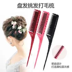 Pente de cabelo profissional japonês, pente de cabelo alto, longo, curto, estilo de dente, pente de cabelo, cauda pontia