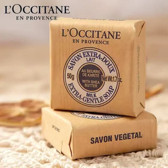 L'Occitane Sabonete Lembrança 50g L'Occitane Sabonete Manteiga de Karité 100g Sabonete Verbena Sabonete Flor de Cerejeir
