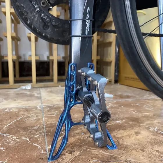 Bicicleta de estrada e Mountain bike portátil suporte pé bicicleta estrada manivela estacionamento Rack estrada suporte
