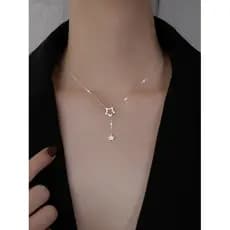 Estrela colar feminino nicho Design sentido 2023 novo estilo colar feminino prata borla clavícula corrente feminino temp