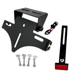 Suporte de Placa Universal Articulavel Adaptável P/ Motos Eliminador de Rabeta retratil