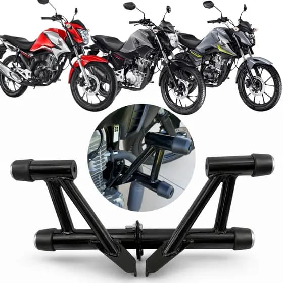 Protetor Cg 160 Titan Fan Start slider proteção motor e carenagem Honda Cg160 Cg-160 2016 A 2027