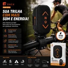 Caixa Portátil Para Ciclismo Ao Ar Livre Com Montagem Fixa TWS Bass Boost 5.3 Bluetooth Suporte