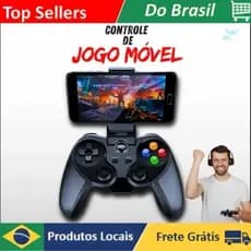 Controle Celular Pc Gamer Joystick BT V8 Android e Ios