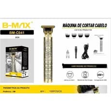 Máquina De Cortar Cabelo B-max Bm-c041 Recarregável Dourado-escuro 5v