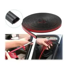 HW5 Tiras De Proteção De Borda De Porta De Carro Isolamento De Ruído Selante Cromadas Tira De Vedação De Borracha