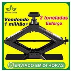 Macaco Sanfona de Carro Suporta  1.5 Toneladas Jacaré Universal Original para Troca de Pneu