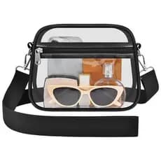 Clear Bag for Stadium Events Clear Messenger CrossBody Bag Suitable for Concert Outfits , Sports Events,Travel,Sporting,
