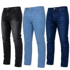Kit 3 Calça Masculina Jeans Slim Original Elastano Estilo Casual Masculino Leve e Confortável