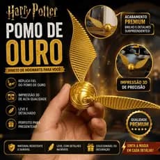 Pomo de Ouro Decorativo Inspirado em Harry Potter | Colecionável Impressão 3D Premium Presente Geek