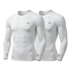 Kit 2 Camisa Dryfit Branca Esportiva Academia Treino Premium