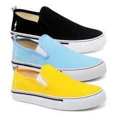 Tênis Feminino Estilo Slip On Leve Confortável Polo Blu Kit