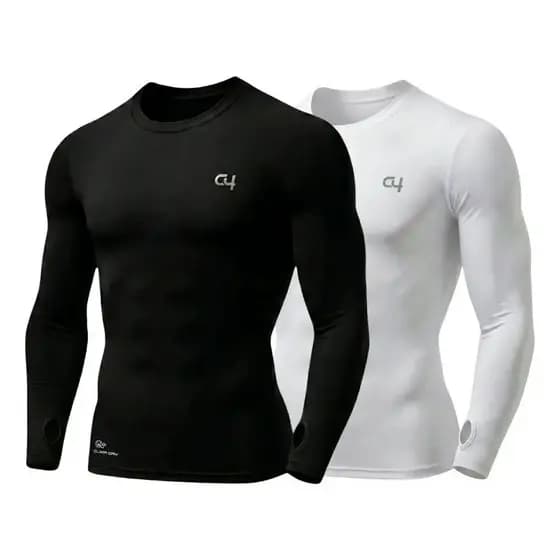 Kit 2 Camisa Dry Fit Preta E Branca Esportiva Academia